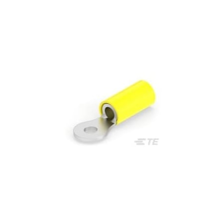 Te Connectivity Ring Terminal, #6 Stud Size, 10 AWG, 300 V, Nylon Insulated, Yellow 8-35107-2